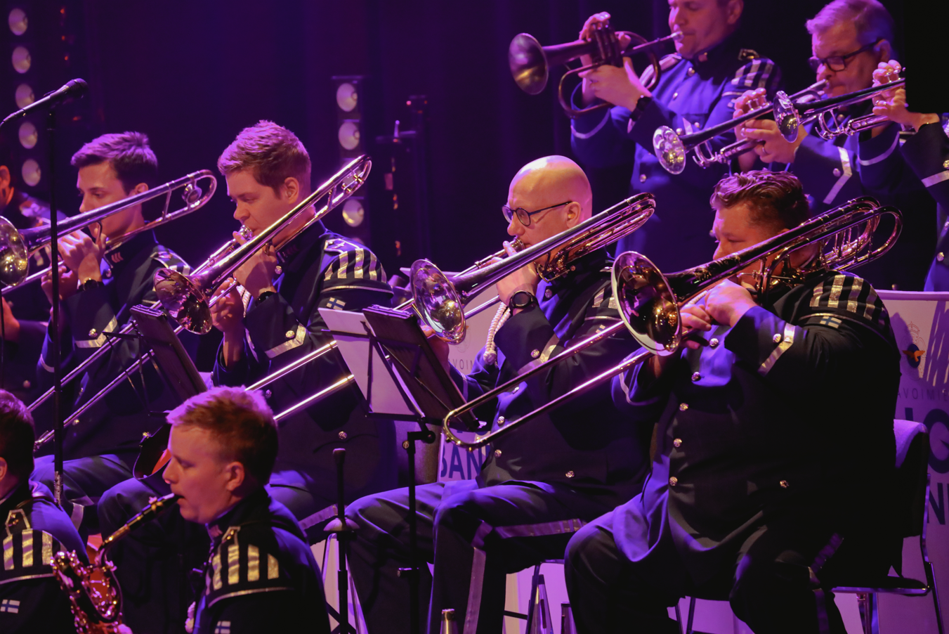 Soittokunnan torviosasto konsertissa